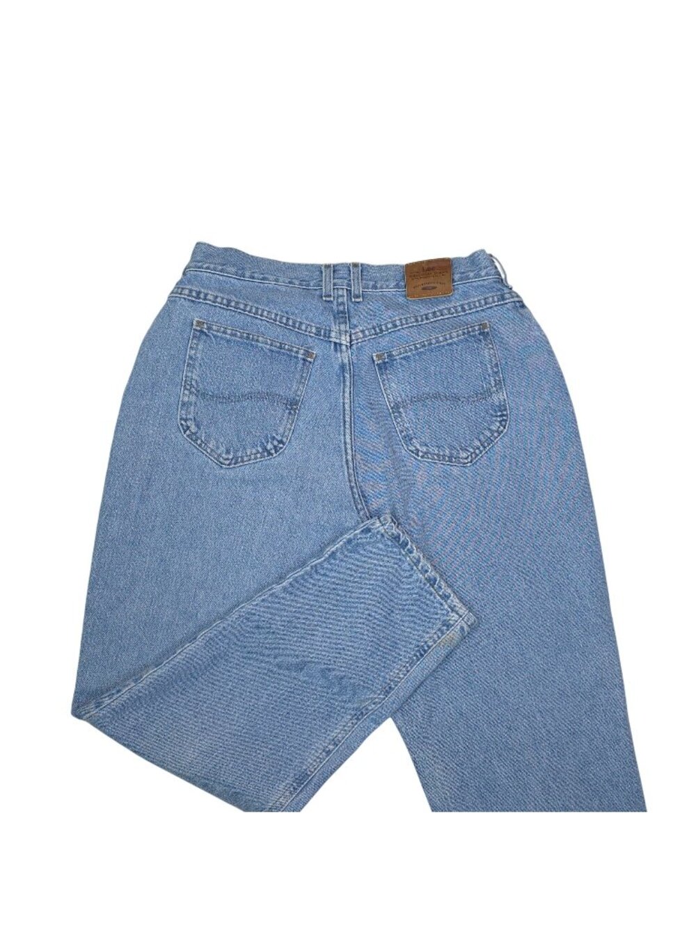 Vintage Lee High Waisted Tapered Jeans Denim Light Wash Womens Size 16P
